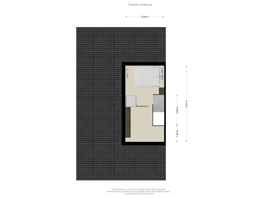 View floorplan of Tweede verdieping of 't Nopeind 12-B