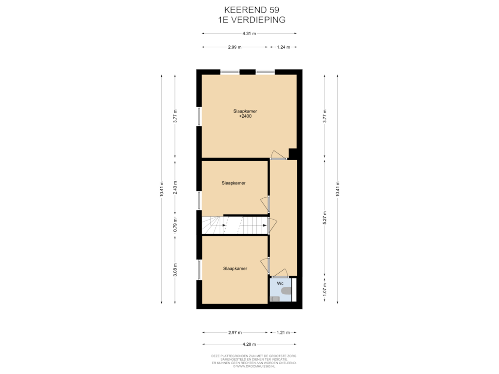 Bekijk plattegrond van 1E Verdieping van Keerend 59