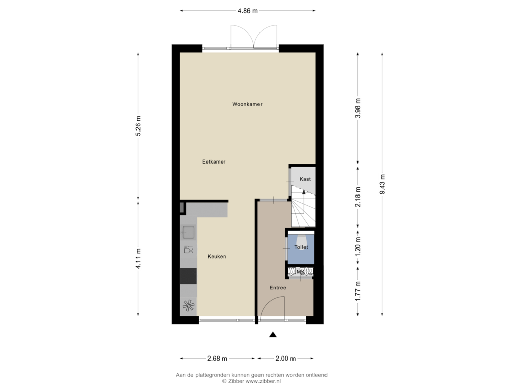 Bekijk plattegrond van Begane Grond van George Orwellhof 7