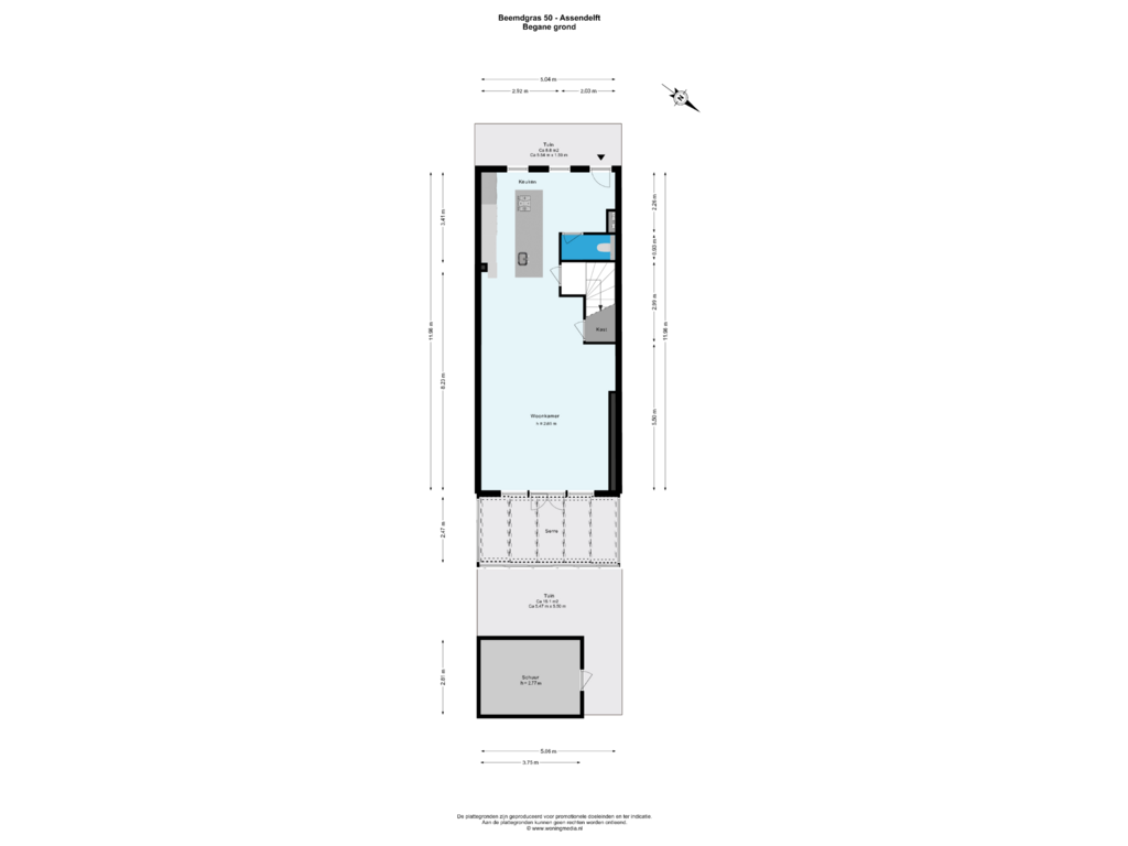 Bekijk plattegrond van Begane grond van Beemdgras 50