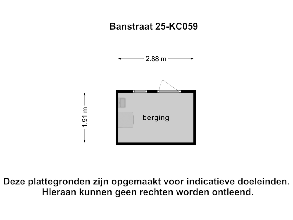 View floorplan of Berging of Banstraat 25-184