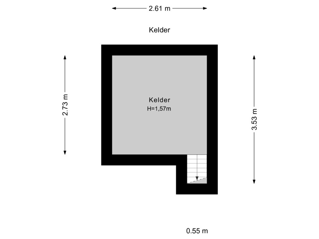 View floorplan of Kelder of Laan van Nieuw Oosteinde 17