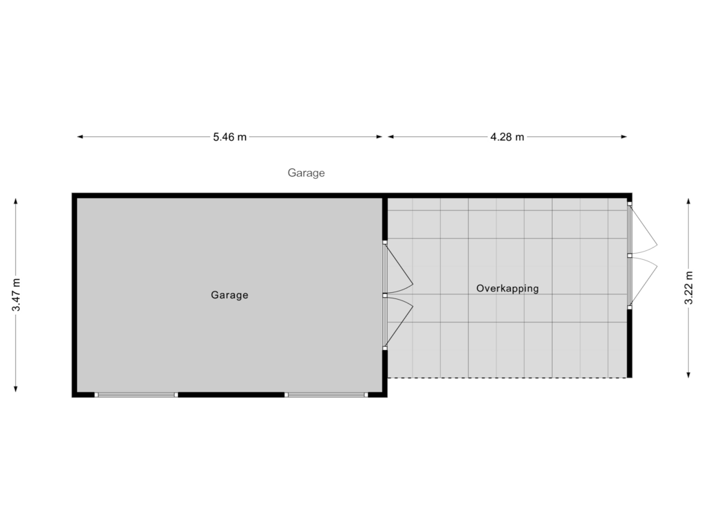 View floorplan of Garage of Laan van Nieuw Oosteinde 17