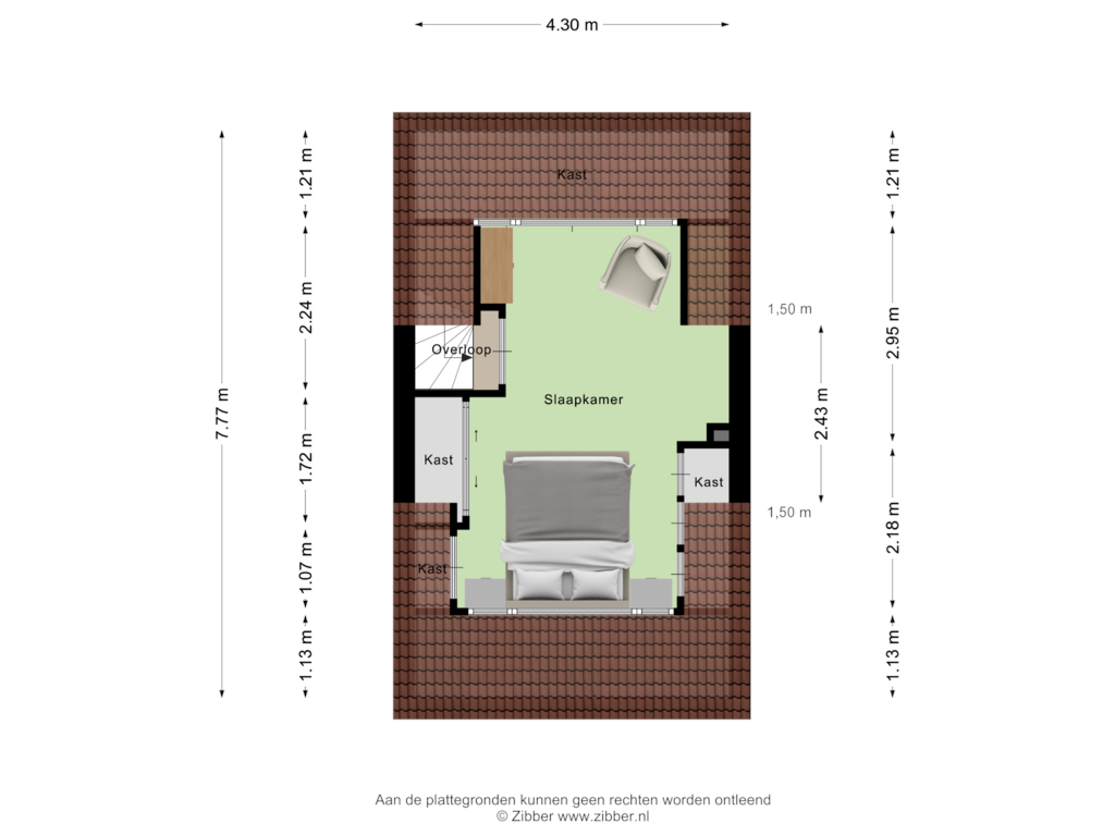 Bekijk plattegrond van Tweede verdieping van Timorstraat 33