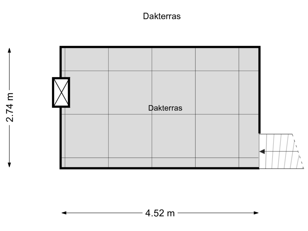 Bekijk plattegrond van Dakterras van Gevers Deynootweg 19-E