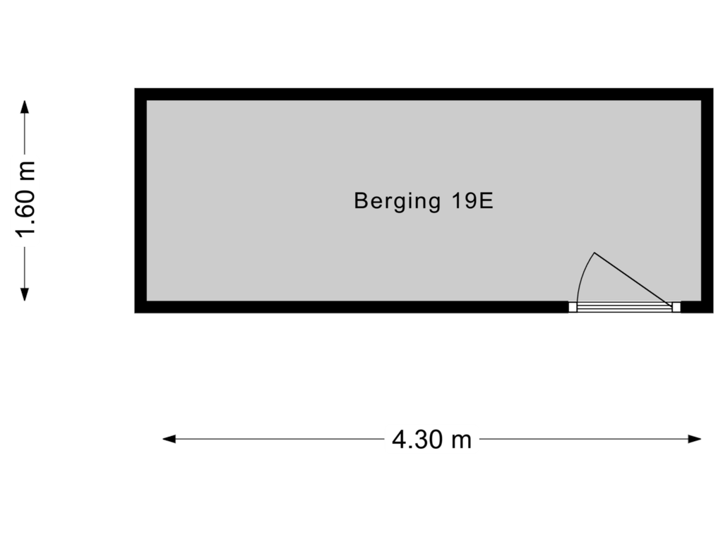 Bekijk plattegrond van Berging 19E van Gevers Deynootweg 19-E