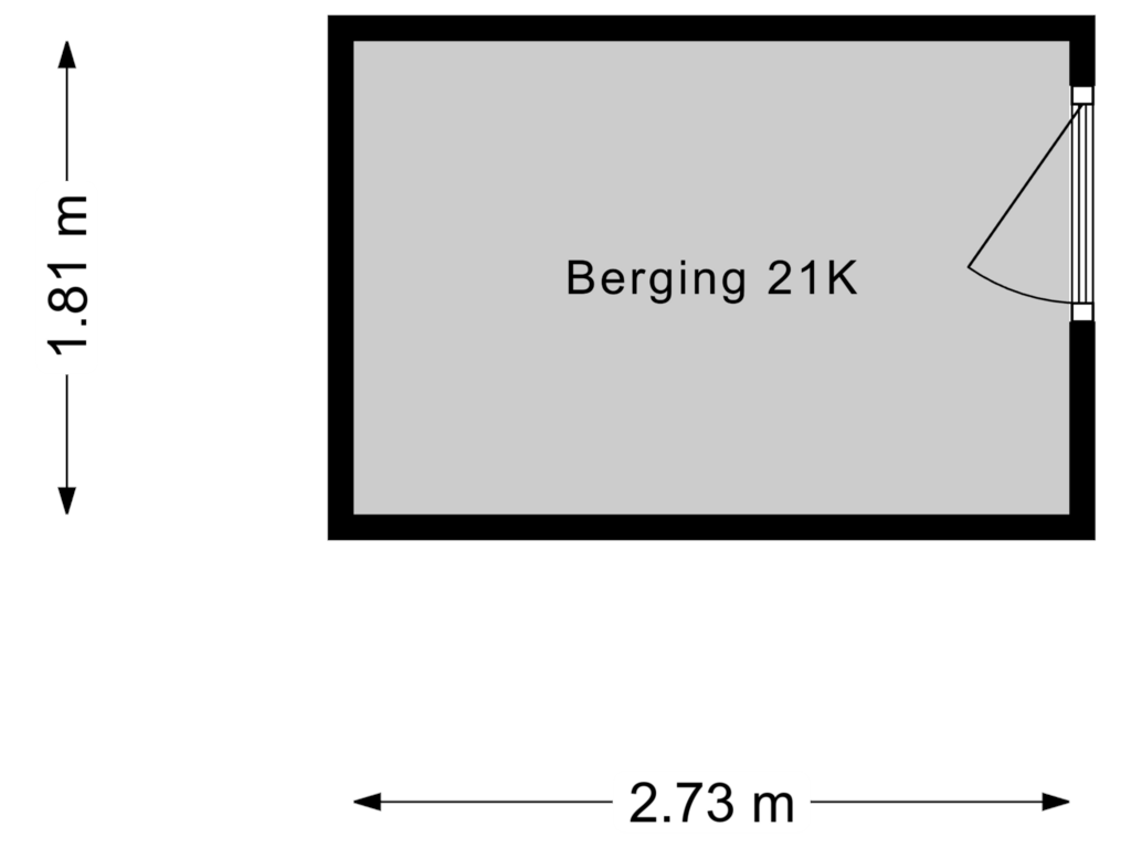 Bekijk plattegrond van Berging 21K van Gevers Deynootweg 19-E