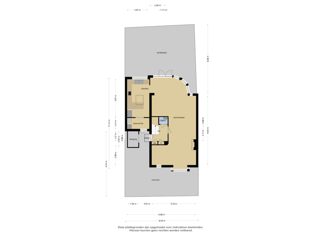 View floorplan of Woning overzicht of Starkenborglaan 18