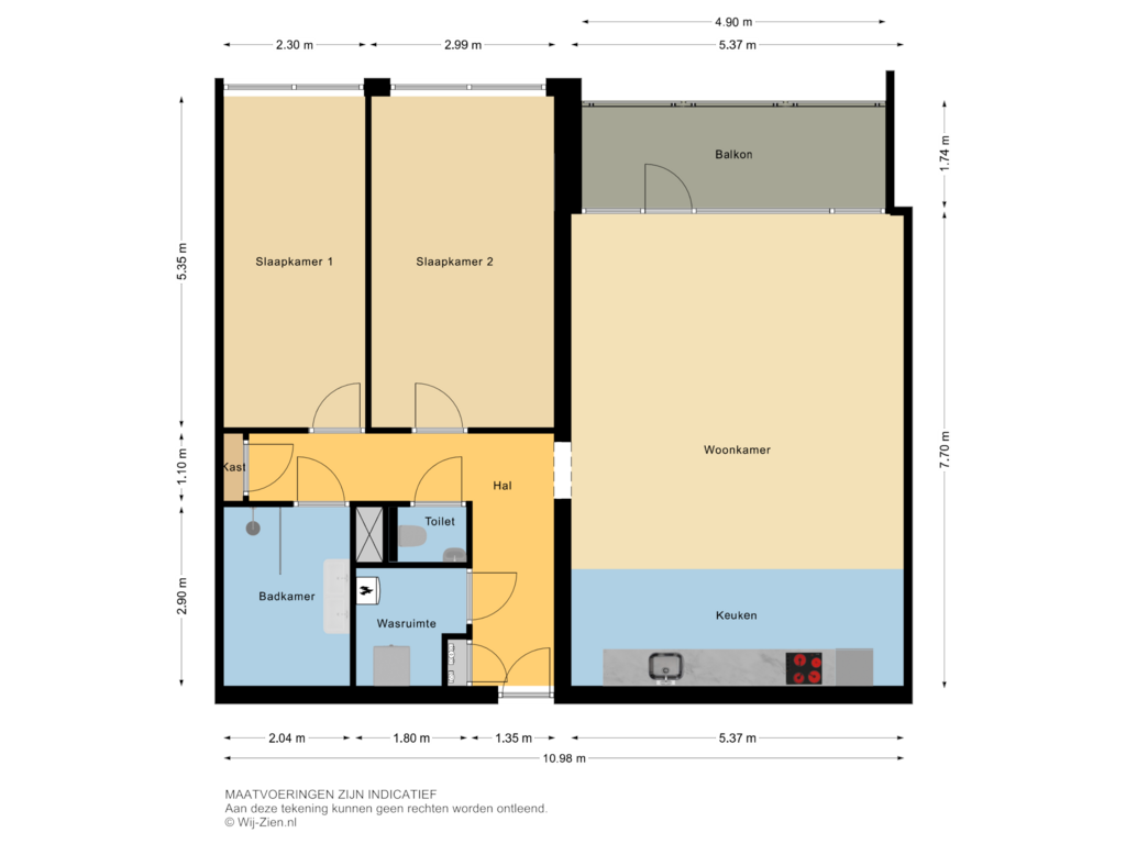 Bekijk plattegrond van Appartement van Argonautenweg 15-C