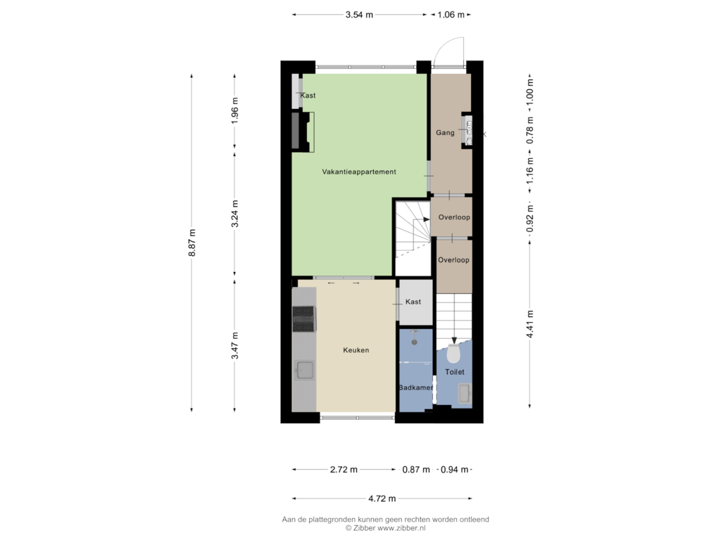 Bekijk plattegrond van Tweede Verdieping van Boulevard De Ruyter 12-HS