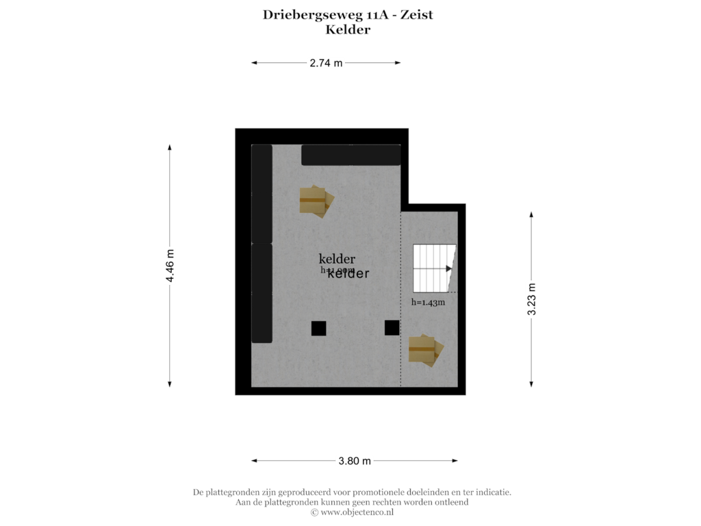 Bekijk plattegrond van KELDER van Driebergseweg 11-A