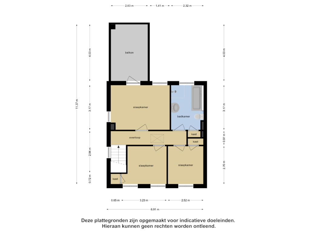 View floorplan of Eerste Verdieping of Kerkstraat 15