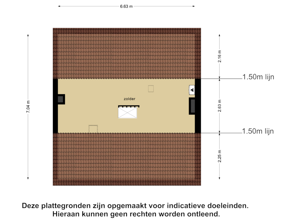 View floorplan of Zolder of Kerkstraat 15