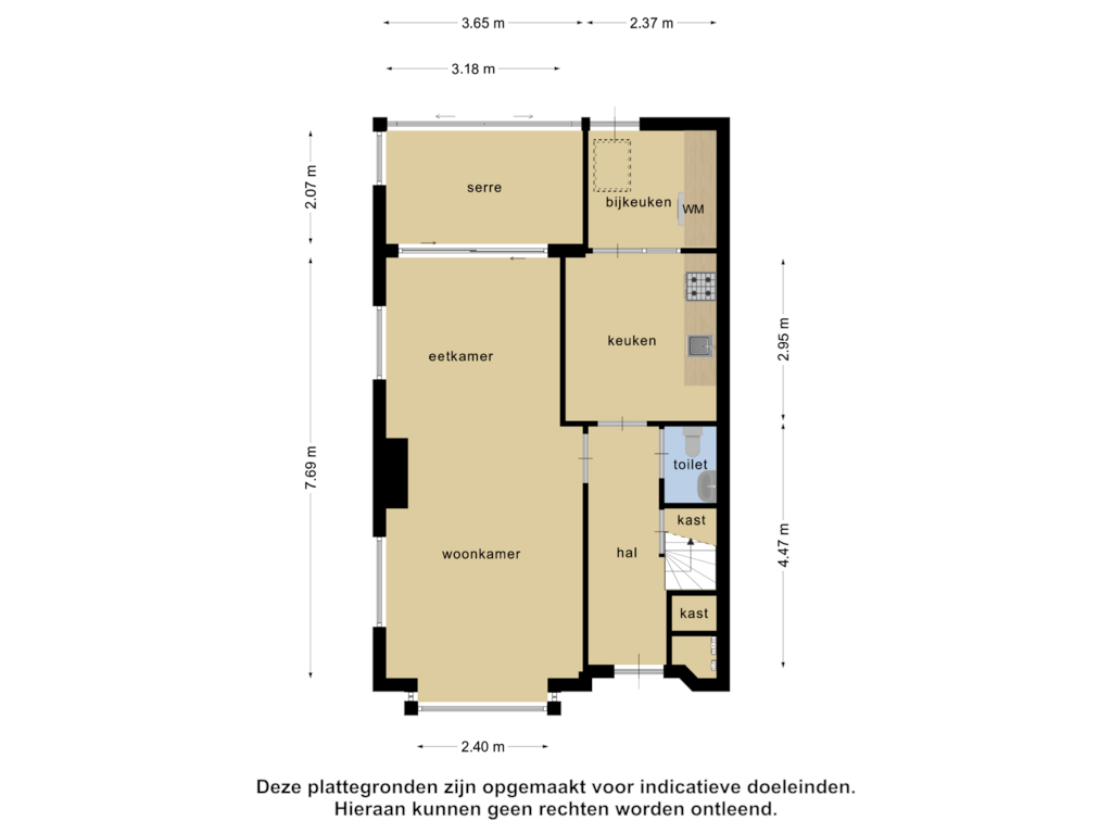 View floorplan of Begane grond of Wagnerlaan 35