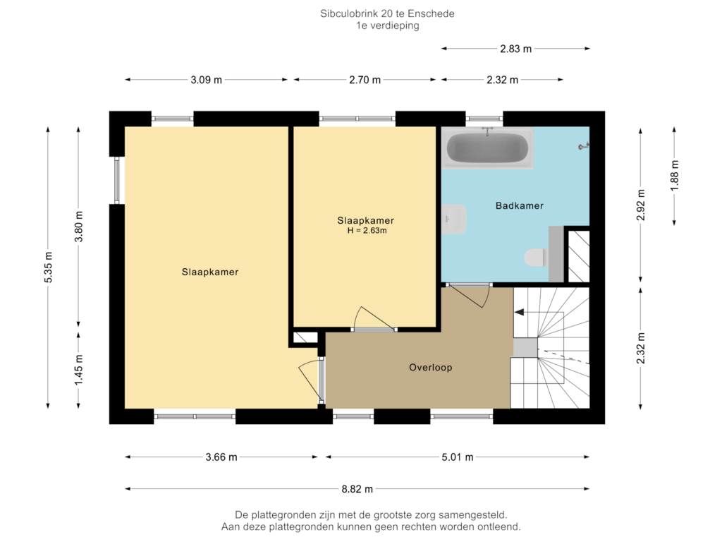 Bekijk plattegrond van 1e verdieping van Sibculobrink 20