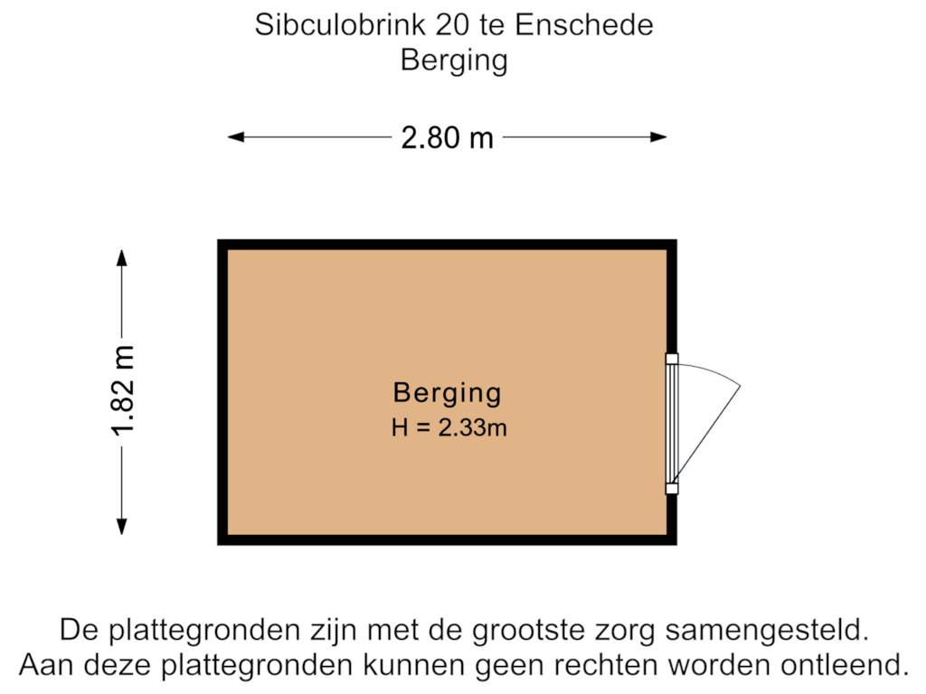 Bekijk plattegrond van Berging van Sibculobrink 20