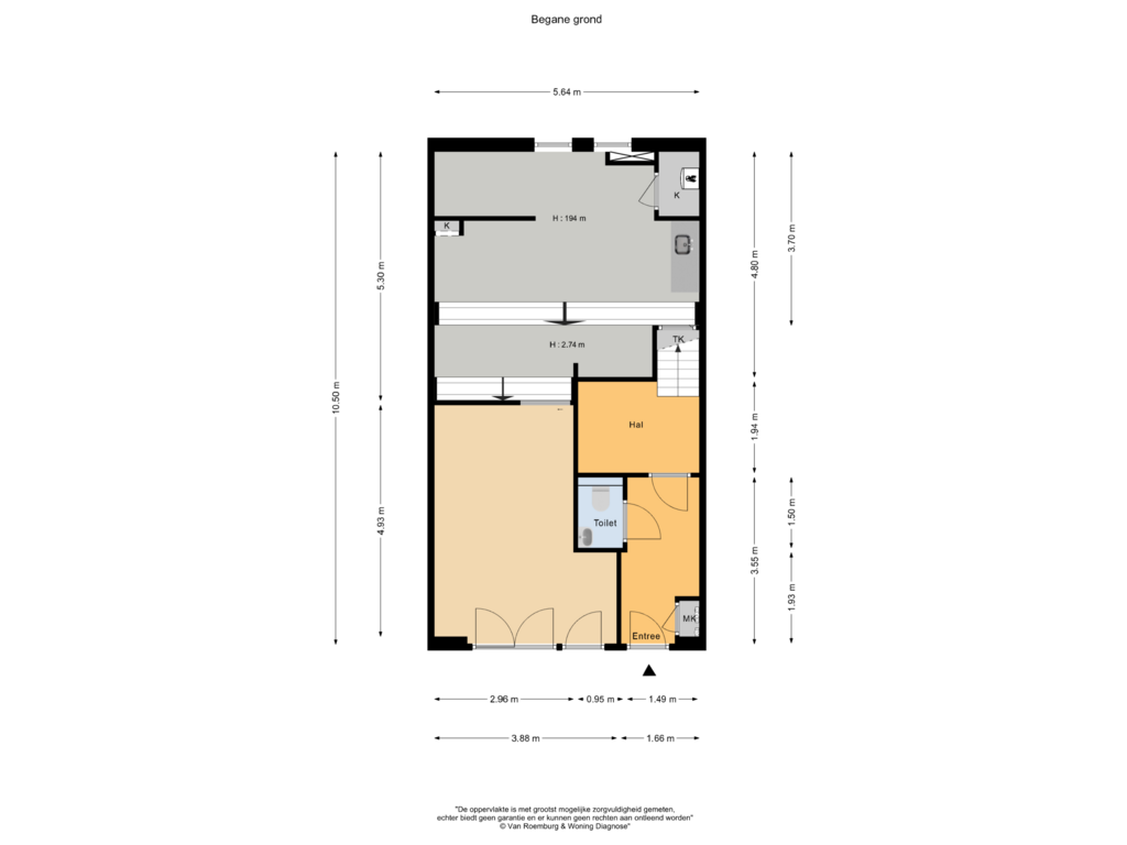 Bekijk plattegrond van Begane grond van William Barlowlaan 149