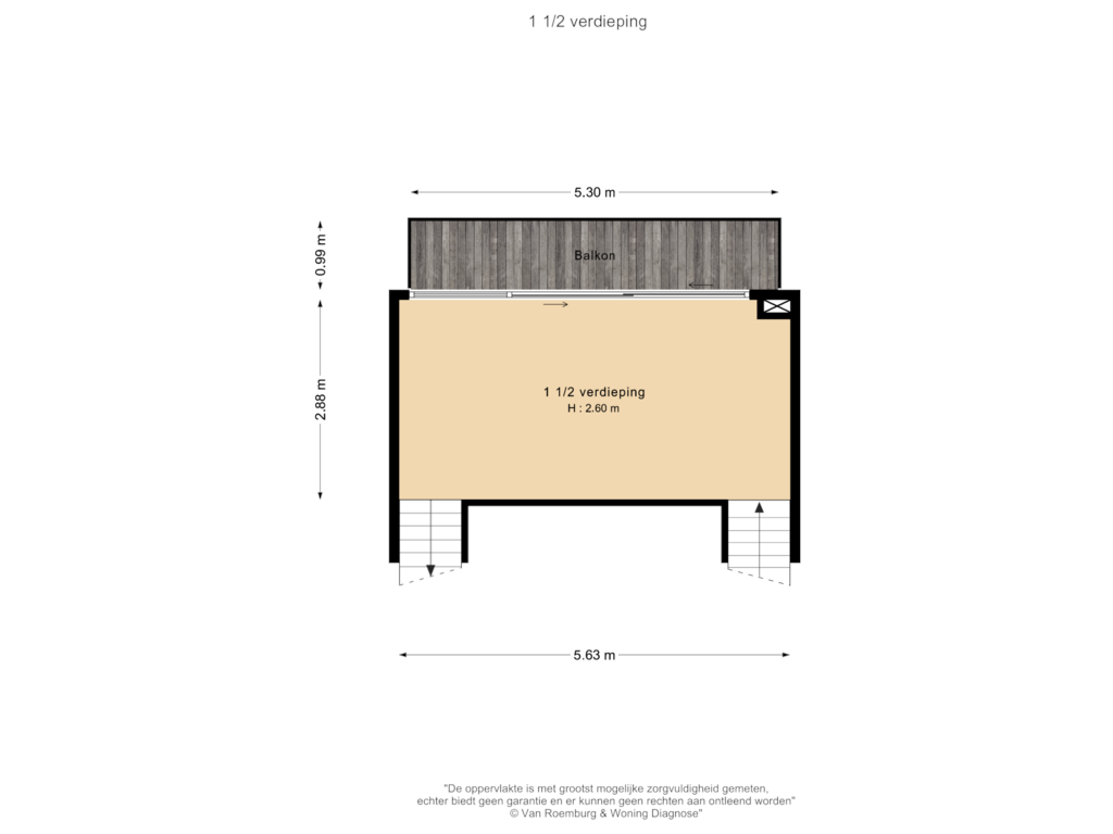 Bekijk plattegrond van 1 1/2 verdieping van William Barlowlaan 149