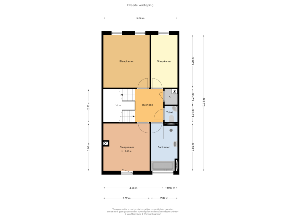 Bekijk plattegrond van Tweede verdieping van William Barlowlaan 149