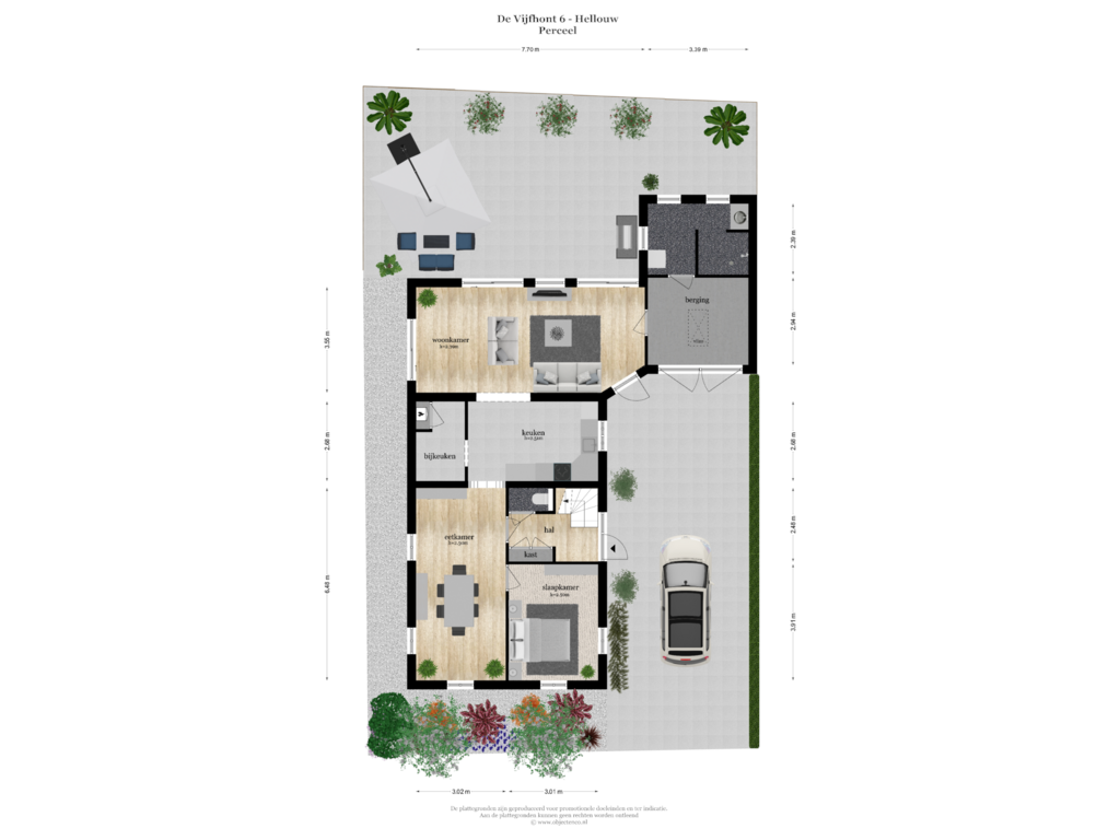 Bekijk plattegrond van PERCEEL van De Vijfhont 6