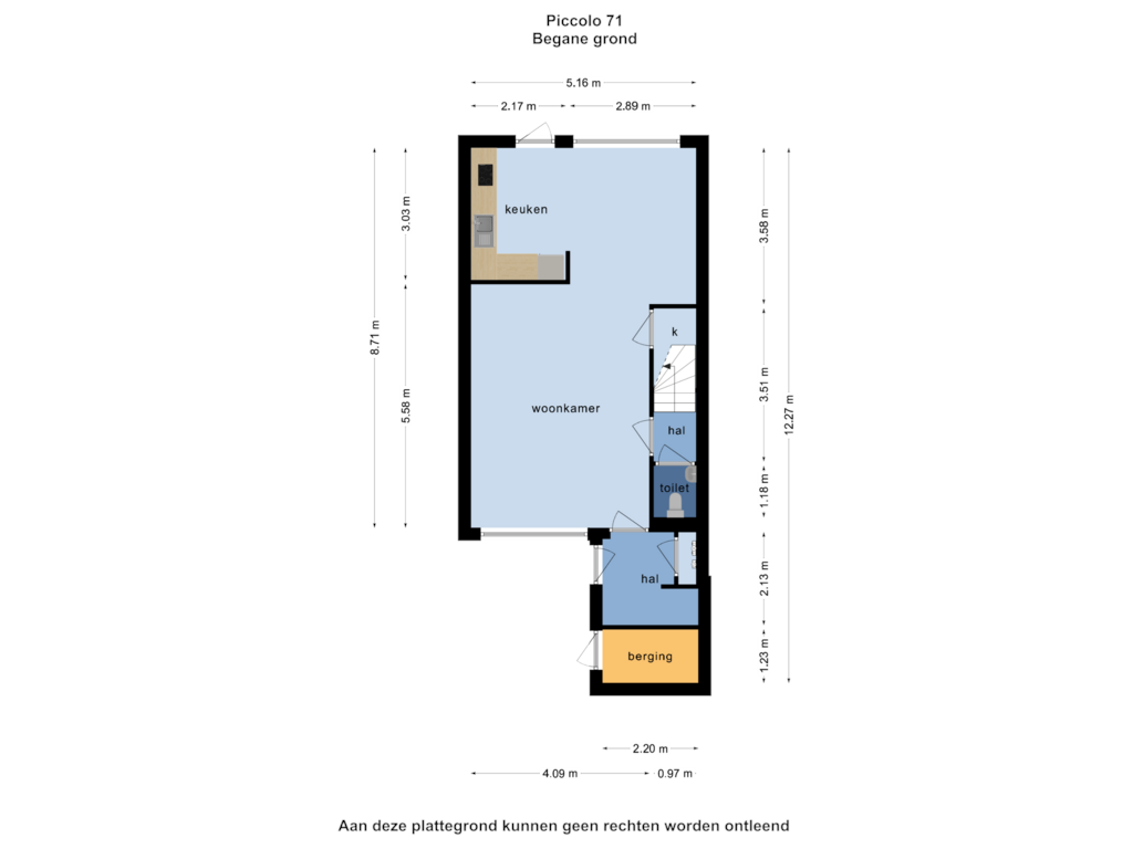 Bekijk plattegrond van Begane grond van Piccolo 71