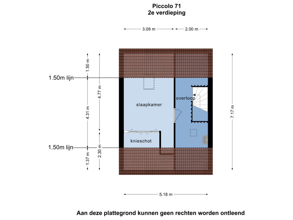 Bekijk plattegrond van 2e  verdieping van Piccolo 71