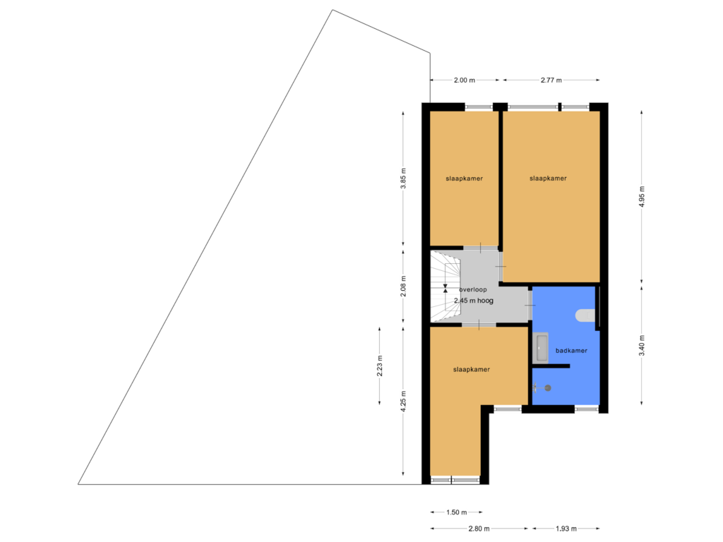 Bekijk plattegrond van Etage 1 van Graaf Floris 3