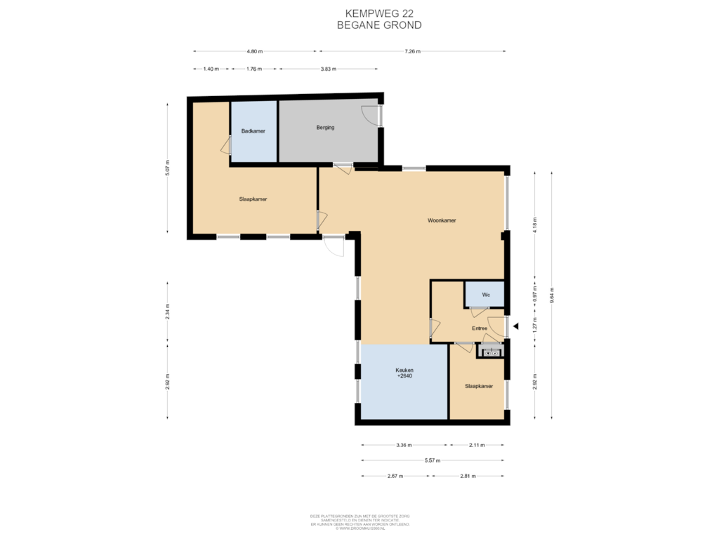 Bekijk plattegrond van Begane grond van Kempweg 22