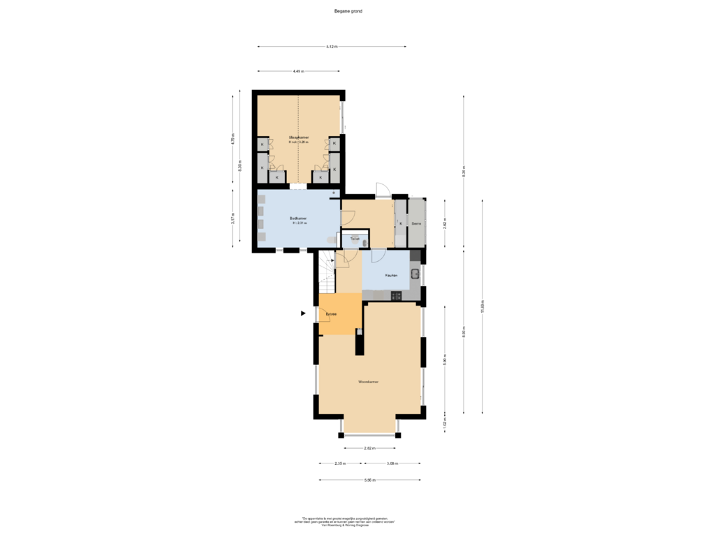 Bekijk plattegrond van Begane grond van Torenlaan 1