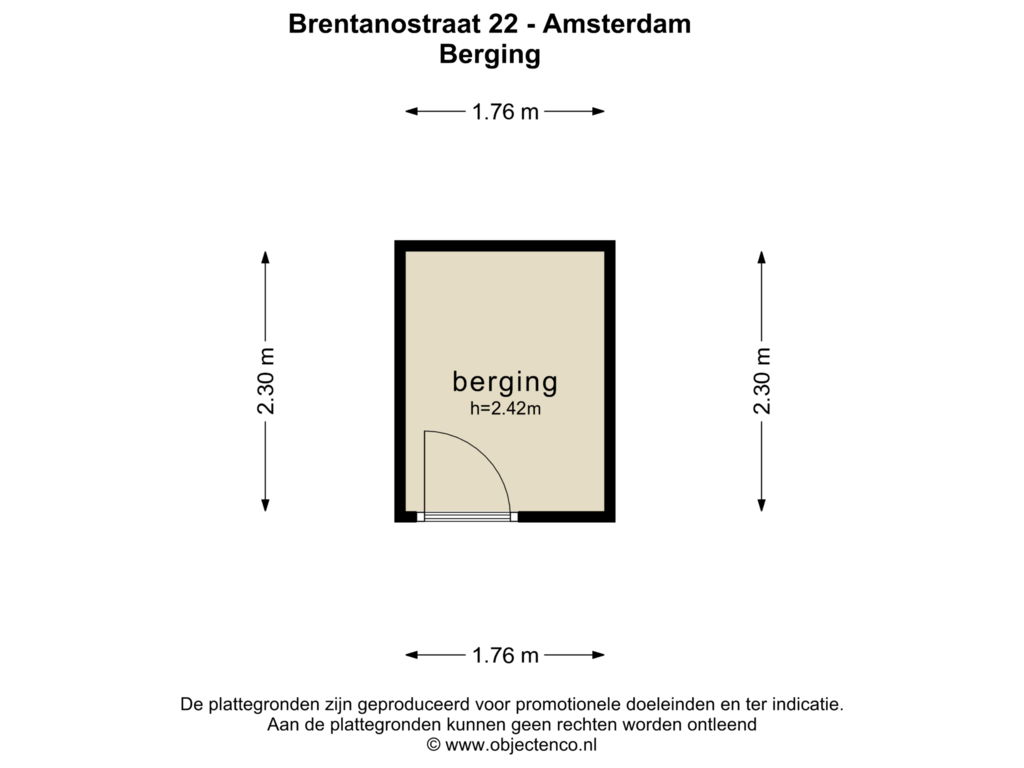 View floorplan of BERGING of Brentanostraat 22