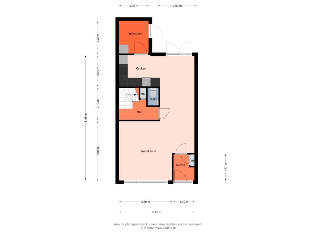 View floorplan of Begane grond of Erve Lukensveld 7