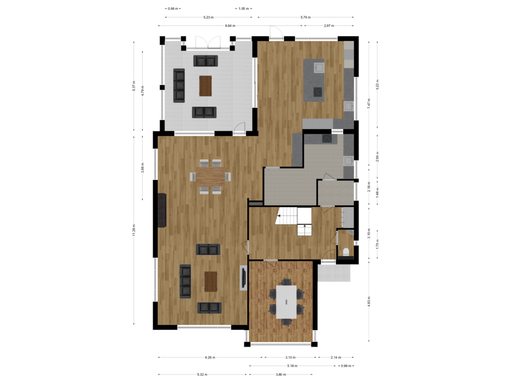 Bekijk plattegrond van Begane Grond van Volkelstraat 10