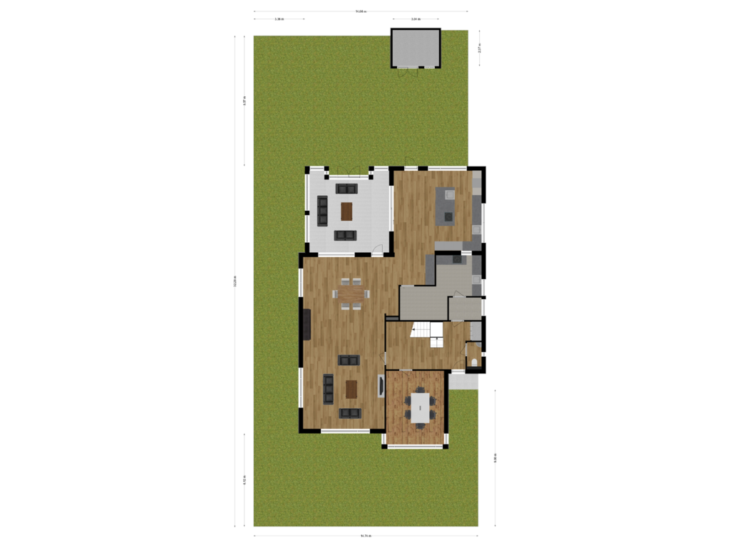 Bekijk plattegrond van Situatie van Volkelstraat 10