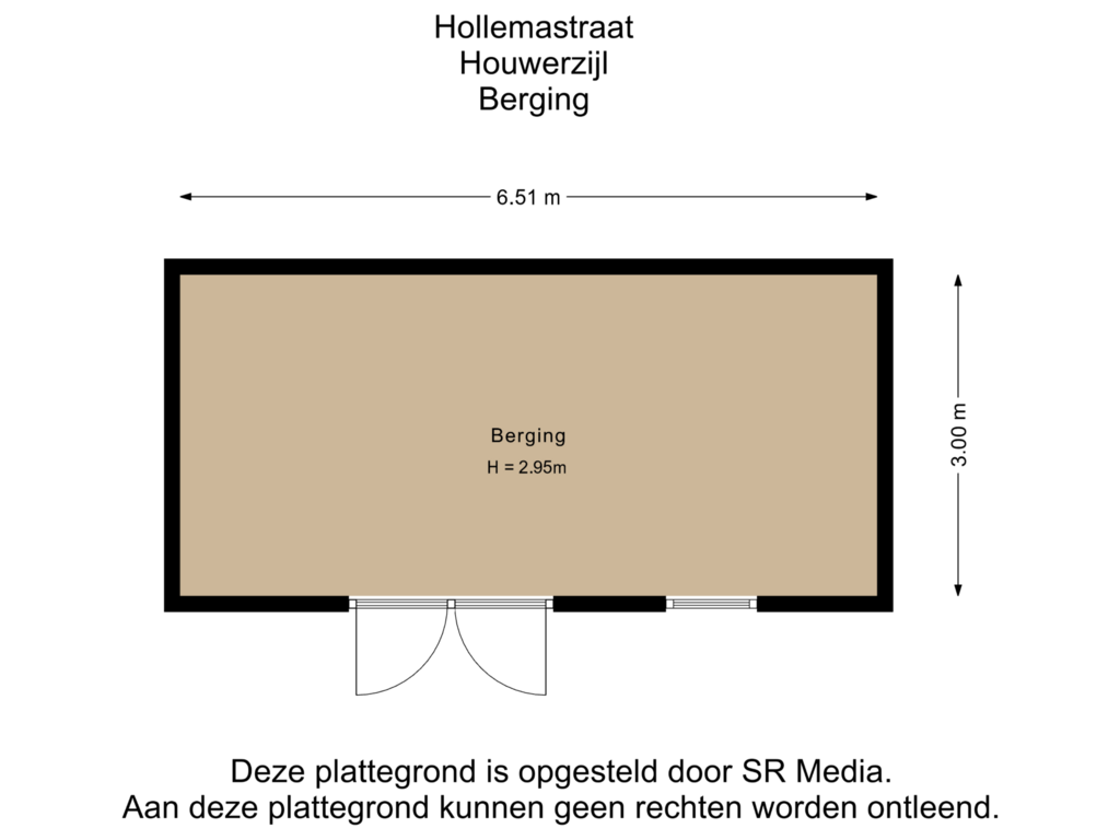 View floorplan of Berging of Hollemastraat 12