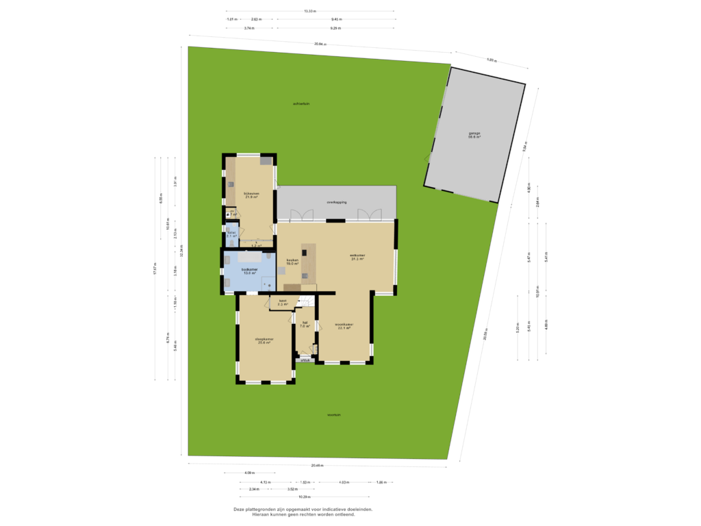 Bekijk plattegrond van Overzicht woning van Groningerstraat 30