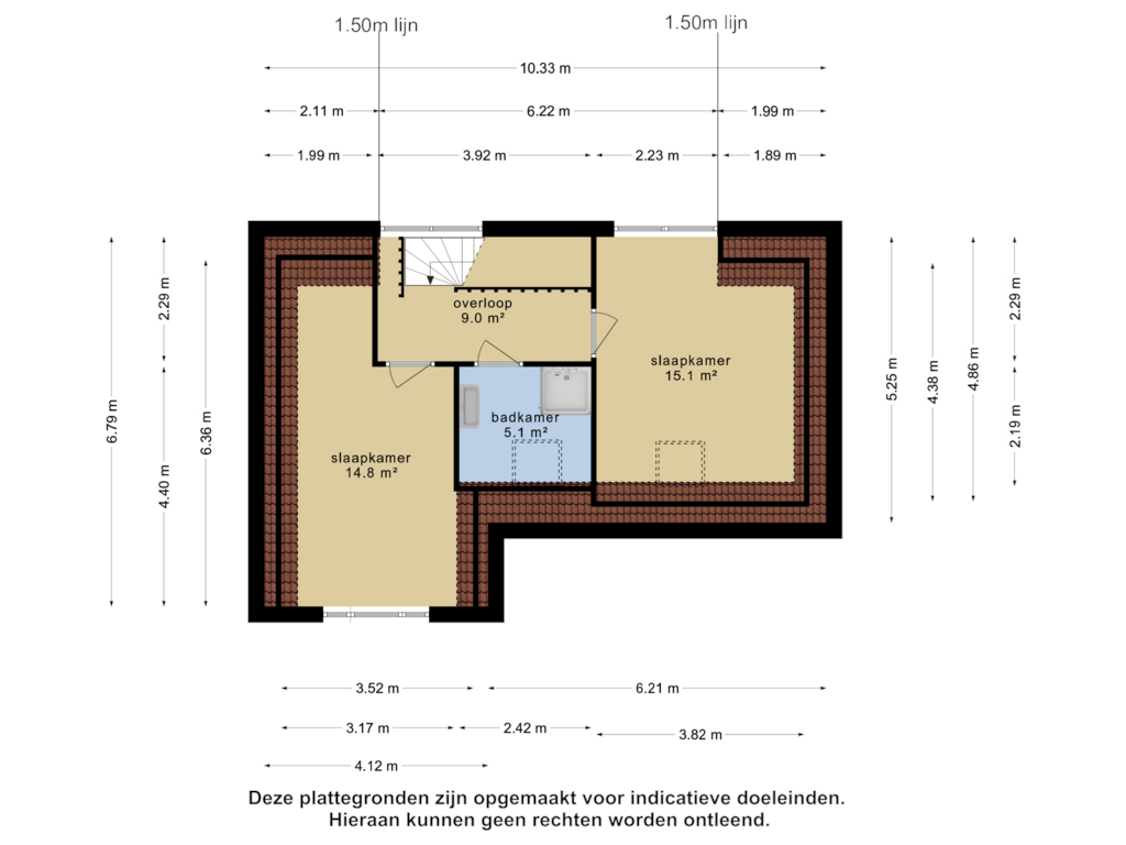 Bekijk plattegrond van 1e verdieping van Groningerstraat 30