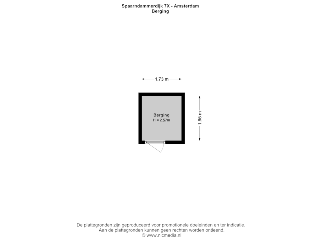 Bekijk plattegrond van Berging van Spaarndammerdijk 7-X