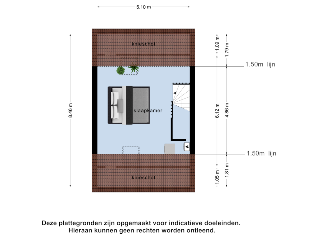 View floorplan of 2e verdieping of Kremerskamp 50