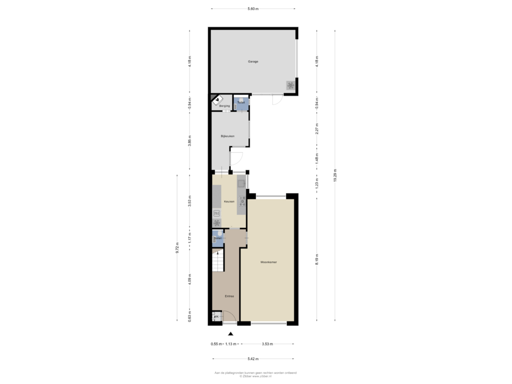 View floorplan of Begane Grond of Dokweg 16