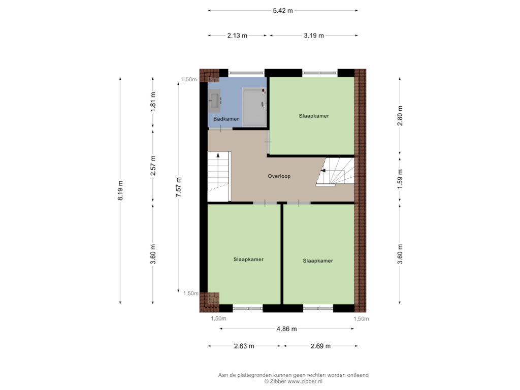 View floorplan of Eerste Verdieping of Dokweg 16