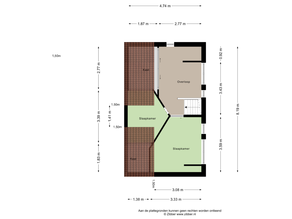 View floorplan of Tweede Verdieping of Dokweg 16