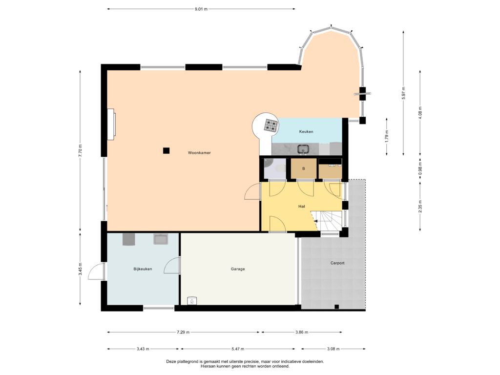 View floorplan of Begane Grond of Birdielaan 79