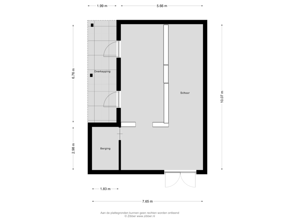 Bekijk plattegrond van Schuur van Zuiderdiep 59