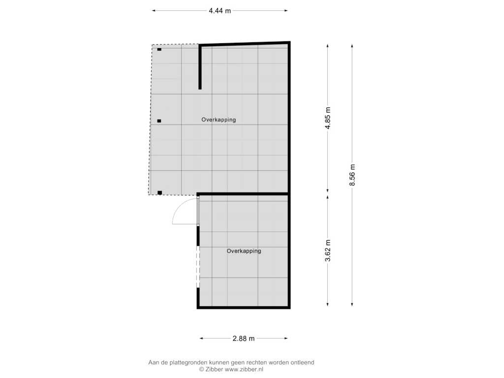 Bekijk plattegrond van Overkapping van Zuiderdiep 59