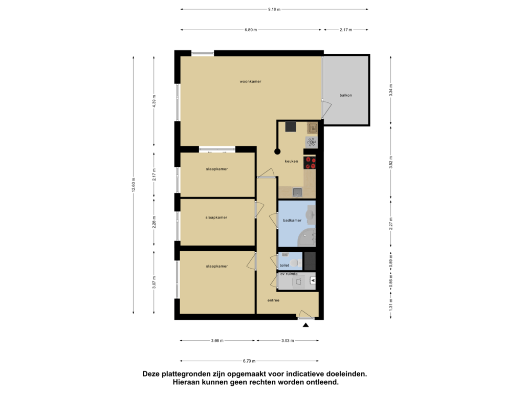 Bekijk plattegrond van Appartement van Baden Powellweg 82