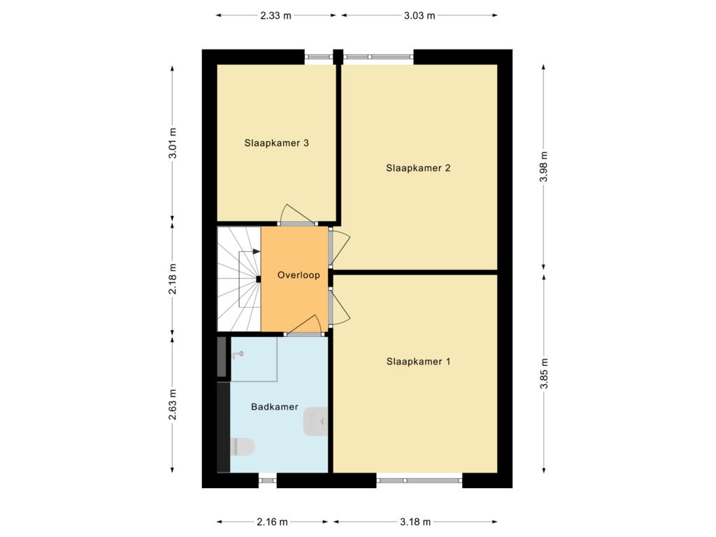 Bekijk plattegrond van Eerste verdieping van Verre Weiden 28