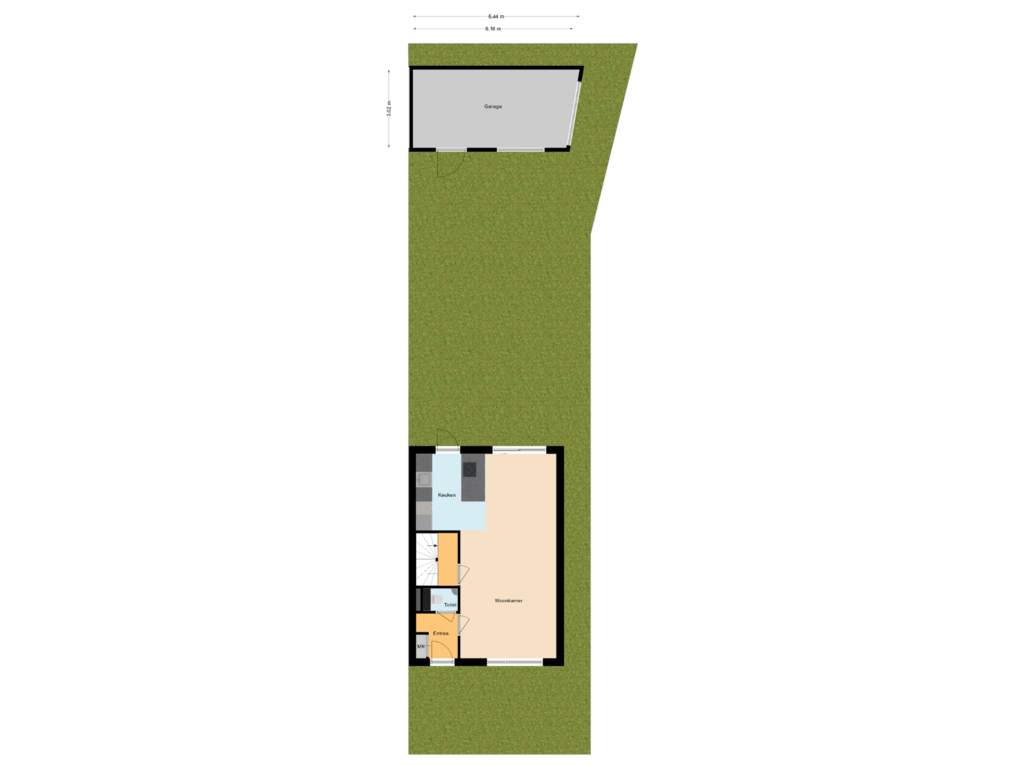 Bekijk plattegrond van Begane Grond Met Tuin van Verre Weiden 28