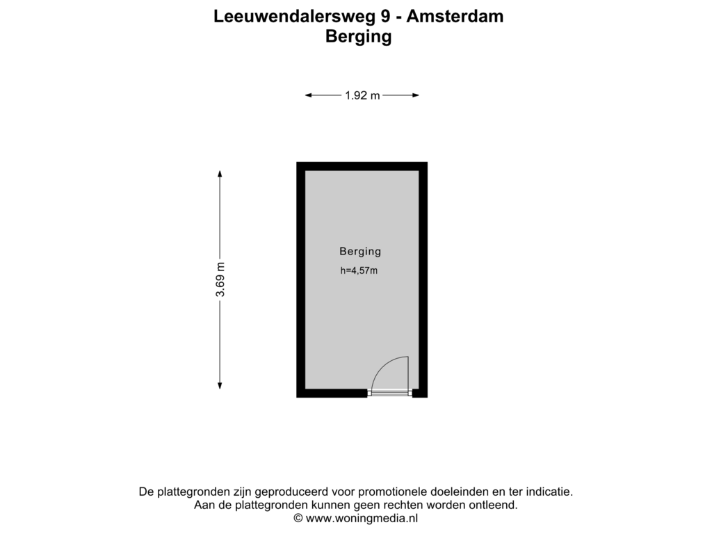 Bekijk plattegrond van Berging van Leeuwendalersweg 9