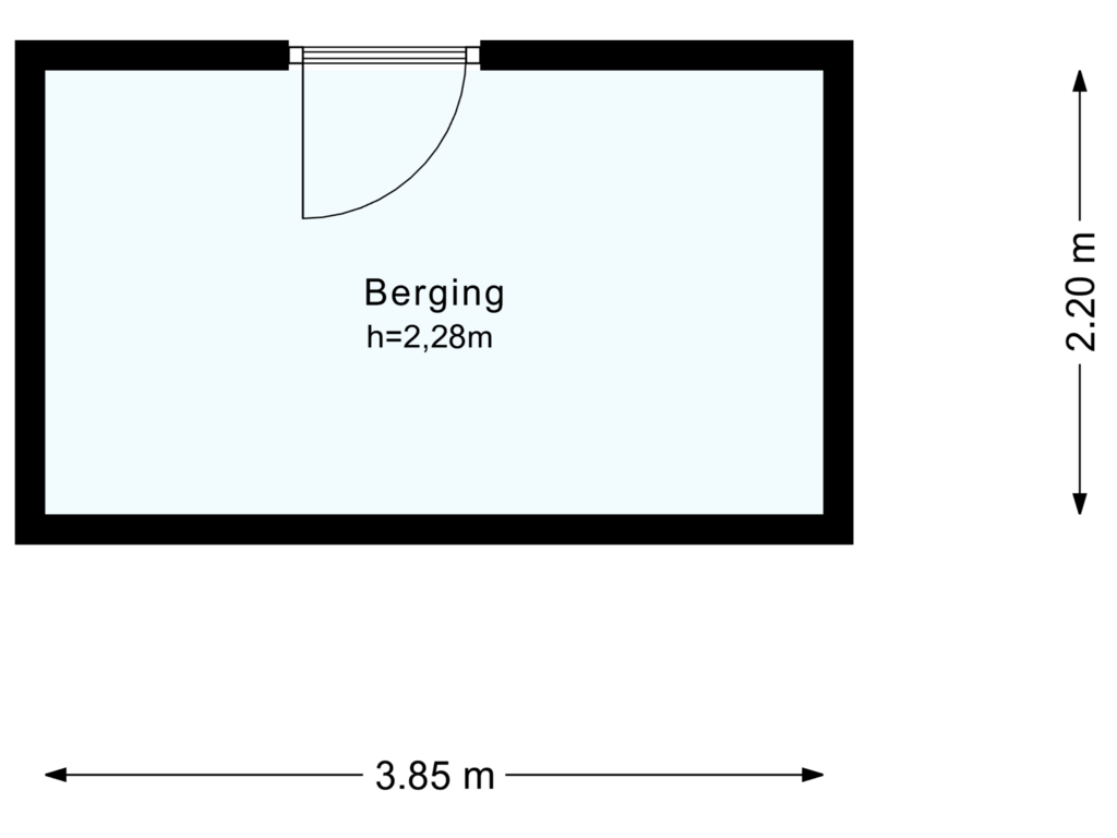 Bekijk plattegrond van Berging van Hofwijckstraat 22-1