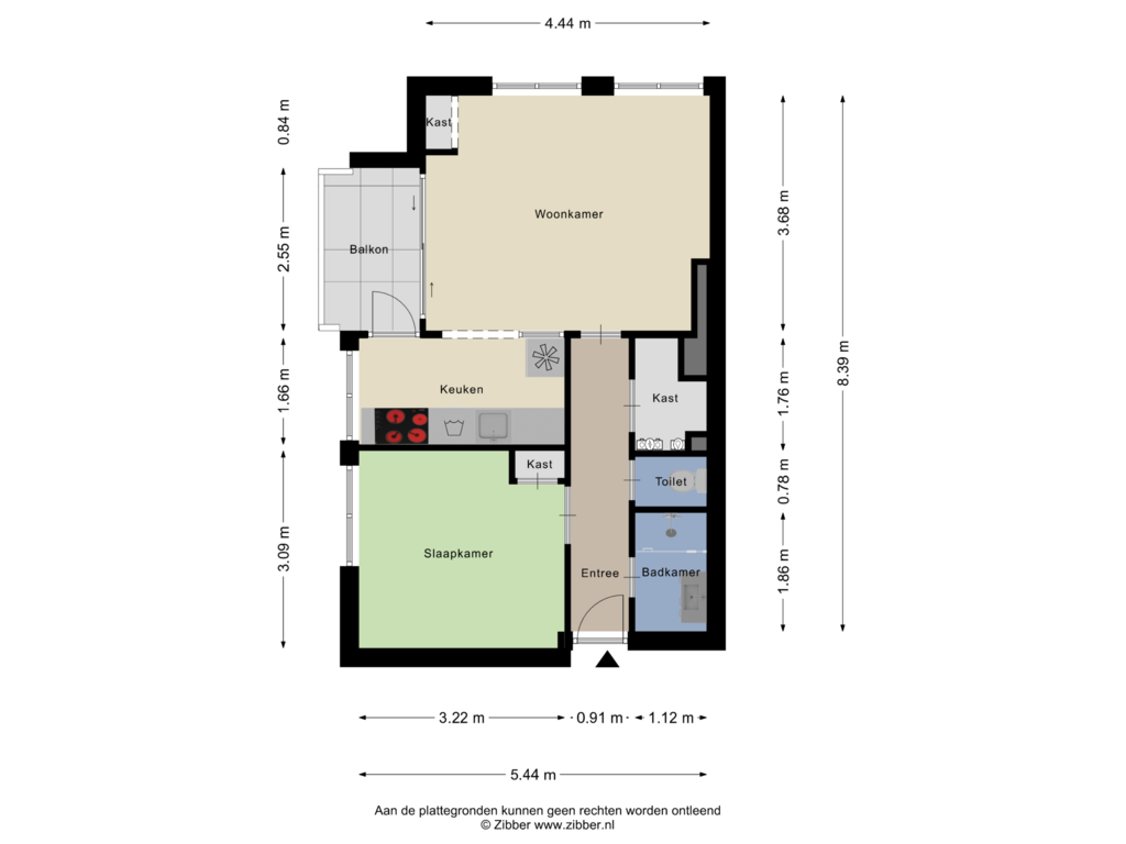 Bekijk plattegrond van Appartement van Aalbersestraat 226